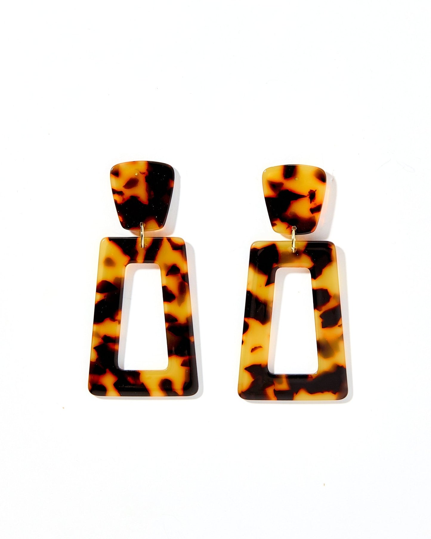 Kennedy Statement Earrings - Brown Tortoise - Shop LINNY CO