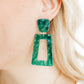 Kennedy Statement Earrings - Forest Green - Shop LINNY CO
