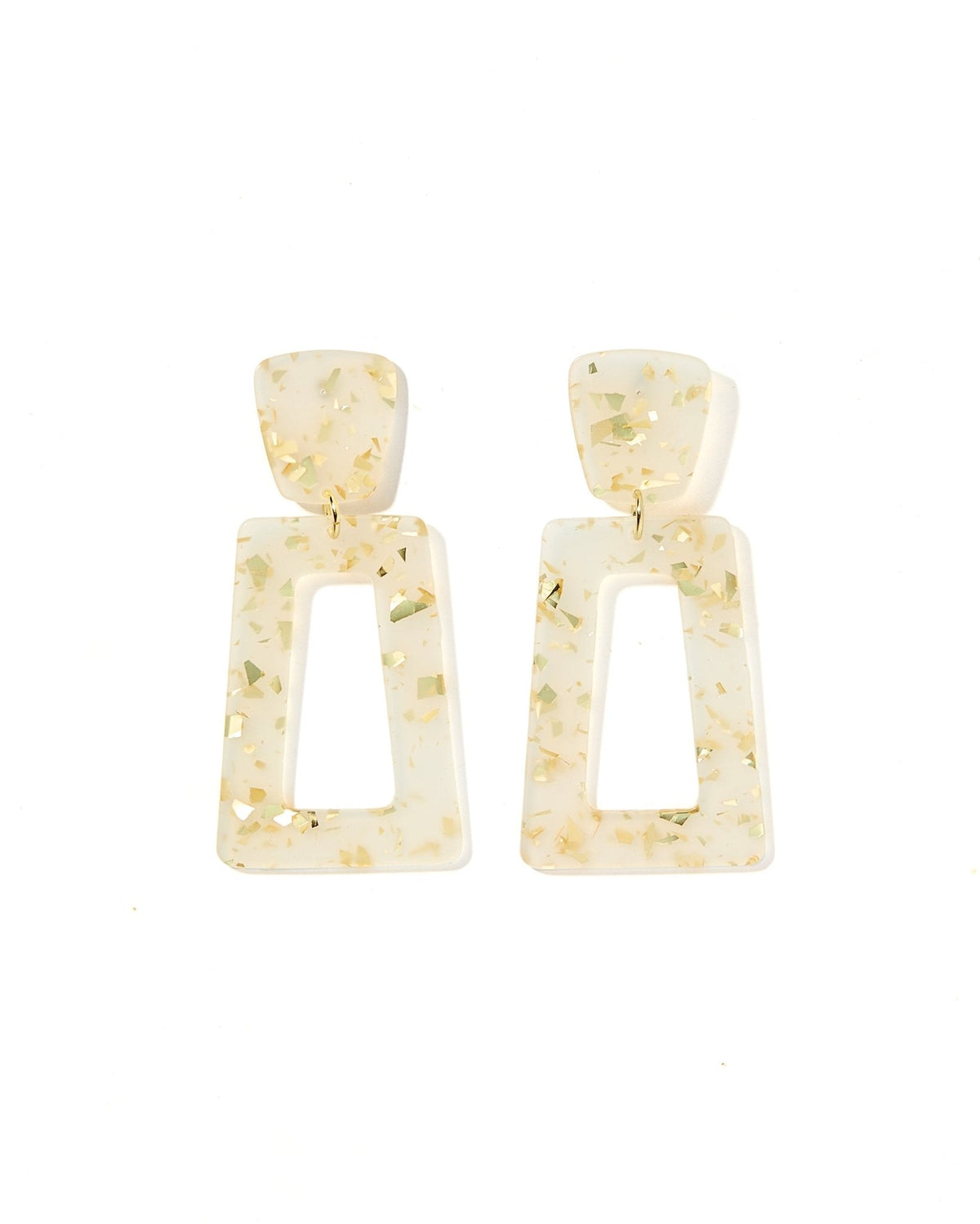 Kennedy Statement Earrings - Gold Confetti - Shop LINNY CO