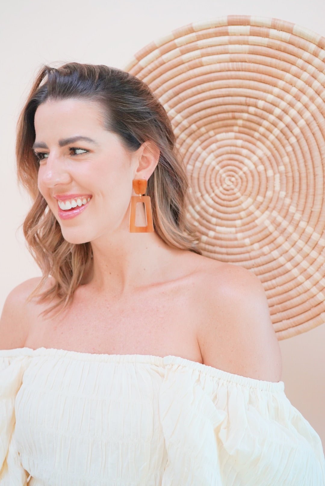 Kennedy Statement Earrings - Honey - Shop LINNY CO