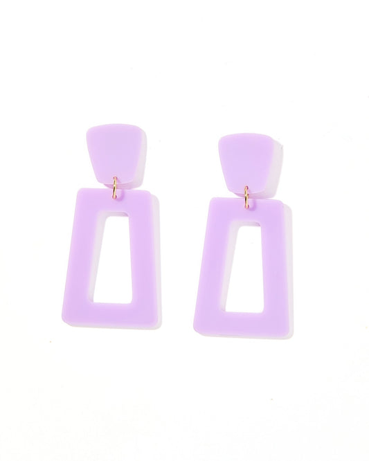 Kennedy Statement Earrings - Lilac - Shop LINNY CO