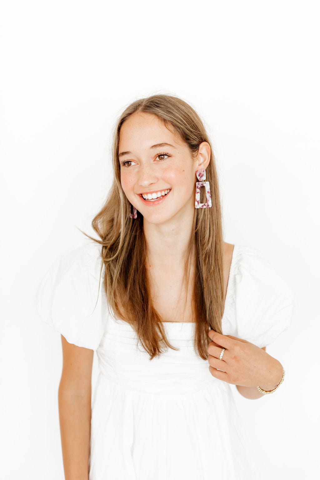 Kennedy Statement Earrings - Maroon Camo - Shop LINNY CO