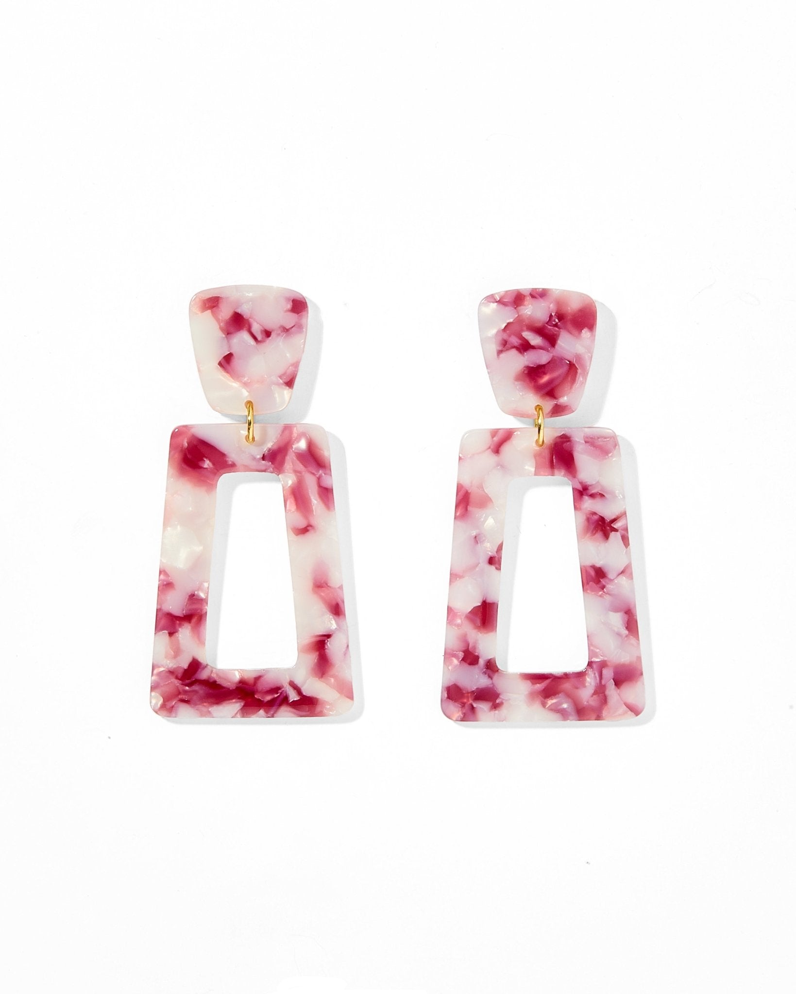 Kennedy Statement Earrings - Maroon Camo - Shop LINNY CO