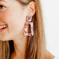 Kennedy Statement Earrings - Maroon Camo - Shop LINNY CO
