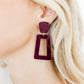 Kennedy Statement Earrings - Maroon - Shop LINNY CO