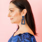 Kennedy Statement Earrings - Navy - Shop LINNY CO