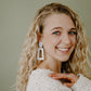 Kennedy Statement Earrings - Pearl White - Shop LINNY CO