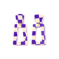 Kennedy Statement Earrings - Purple Checkered - Shop LINNY CO