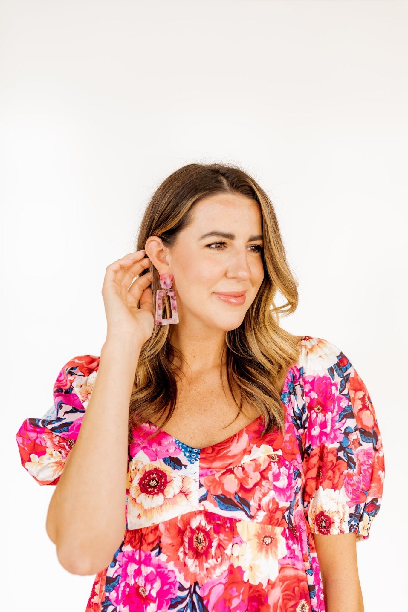 Kennedy Statement Earrings - Rose Water - Shop LINNY CO