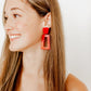 Kennedy Statement Earrings - True Red - Shop LINNY CO