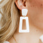 Kennedy Statement Earrings - White Glitter - Shop LINNY CO
