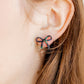Kylie Bow Earrings - Black Iridescent - Shop LINNY CO