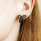 Kylie Bow Earrings - Black Iridescent - Shop LINNY CO