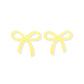 Kylie Bow Earrings - Buttercup Yellow - Shop LINNY CO