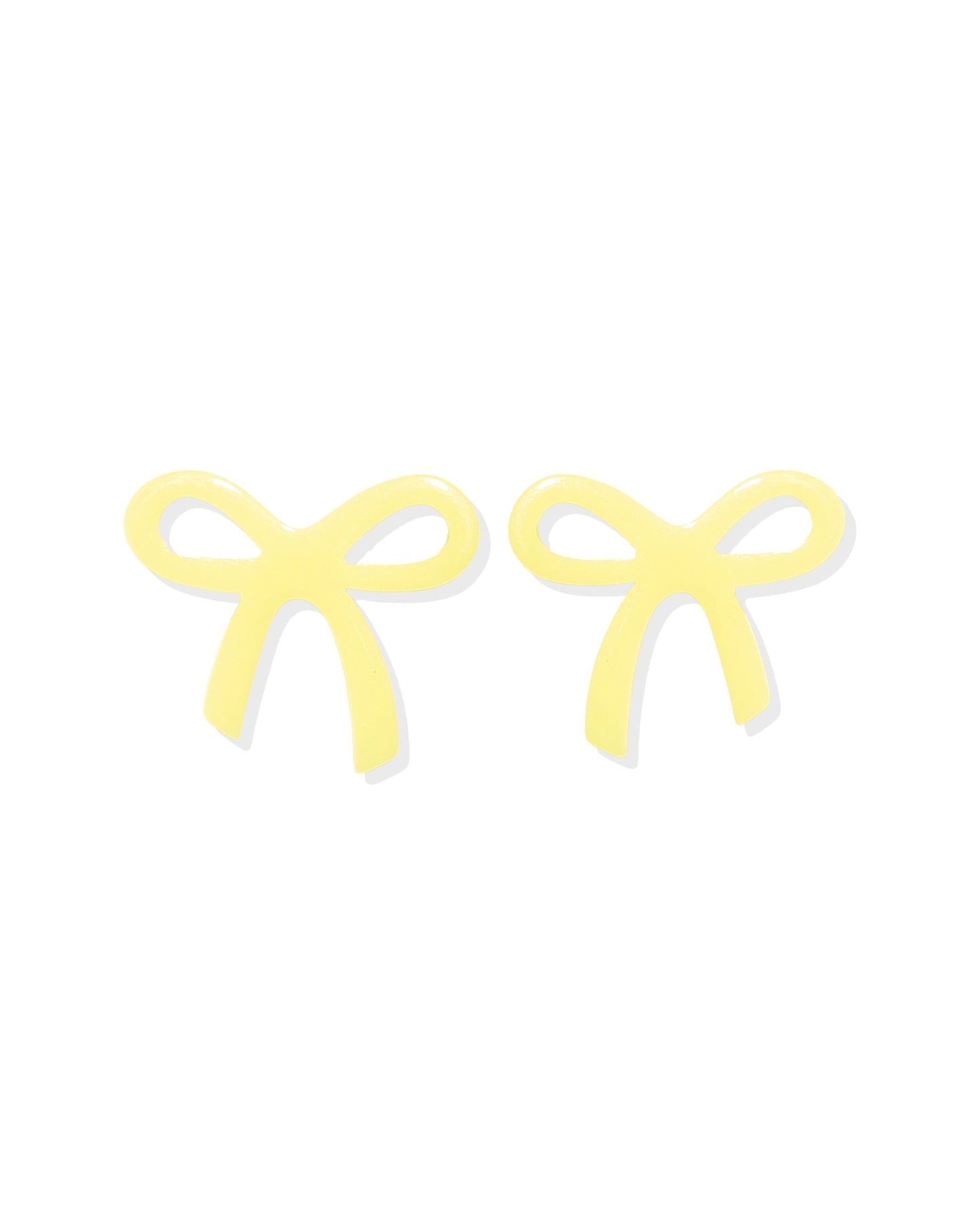Kylie Bow Earrings - Buttercup Yellow - Shop LINNY CO
