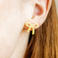 Kylie Bow Earrings - Buttercup Yellow - Shop LINNY CO
