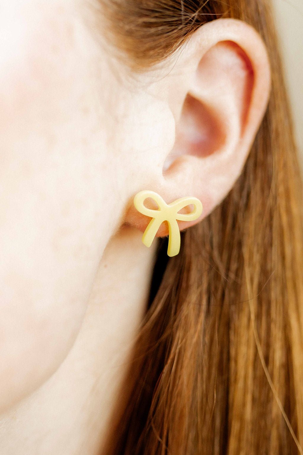 Kylie Bow Earrings - Buttercup Yellow - Shop LINNY CO