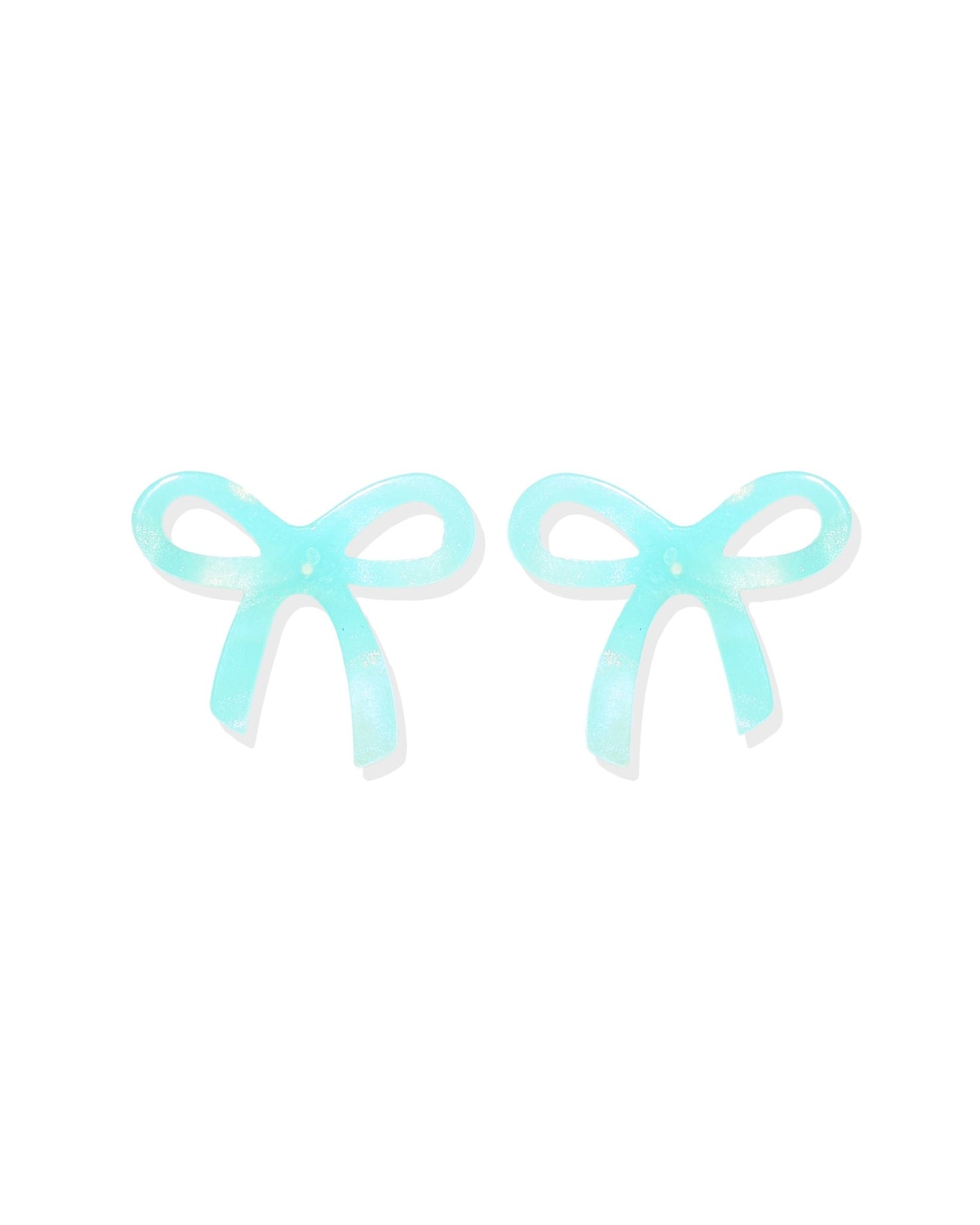 Kylie Bow Earrings - Dahlia Blue - Shop LINNY CO
