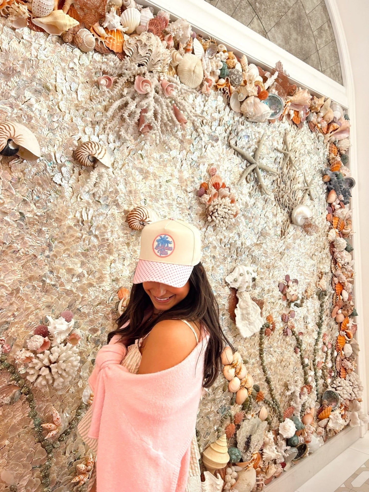 La Dolce Vita - Pink Polka Dot Trucker Hat - Shop LINNY CO