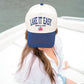 Lake it Easy - Navy Vintage Trucker Hat - Shop LINNY CO