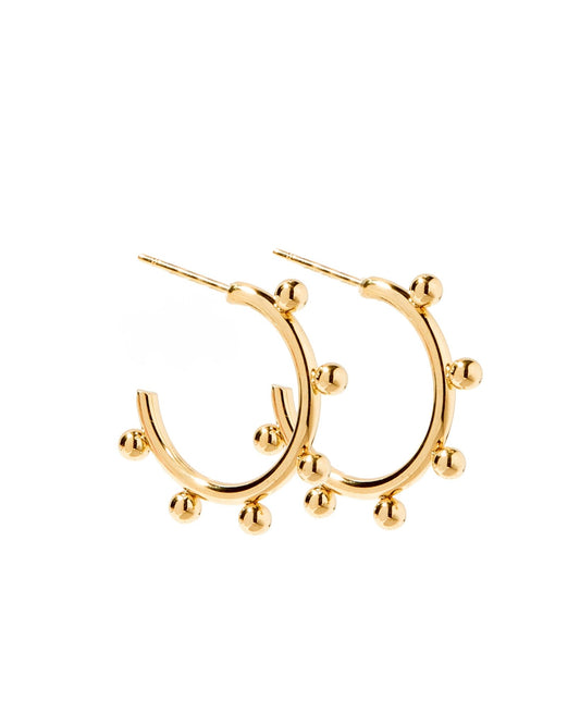 Lauren Small Hoop Earrings - Gold - Shop LINNY CO
