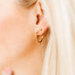 Lauren Small Hoop Earrings - Gold - Shop LINNY CO