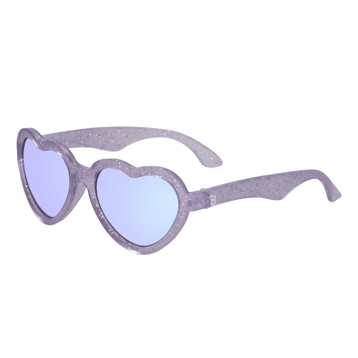 Lavender Shimmer Heart | Purple Mirrored Lenses - Shop LINNY CO