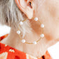 Leah Pearl Hoop Earrings - Shop LINNY CO