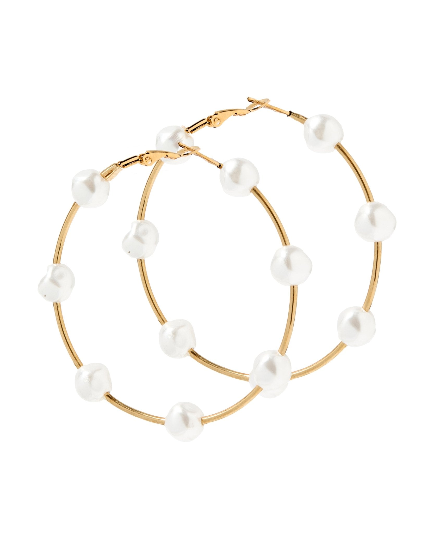 Leah Pearl Hoop Earrings - Shop LINNY CO
