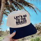 Let's Go To The Beach - Navy Vintage Trucker Hat - Shop LINNY CO