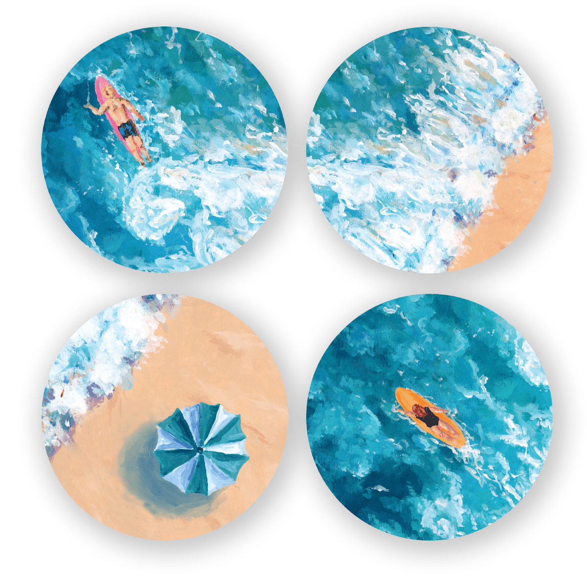 Life Well Surfed Coaster Set - Shop LINNY CO