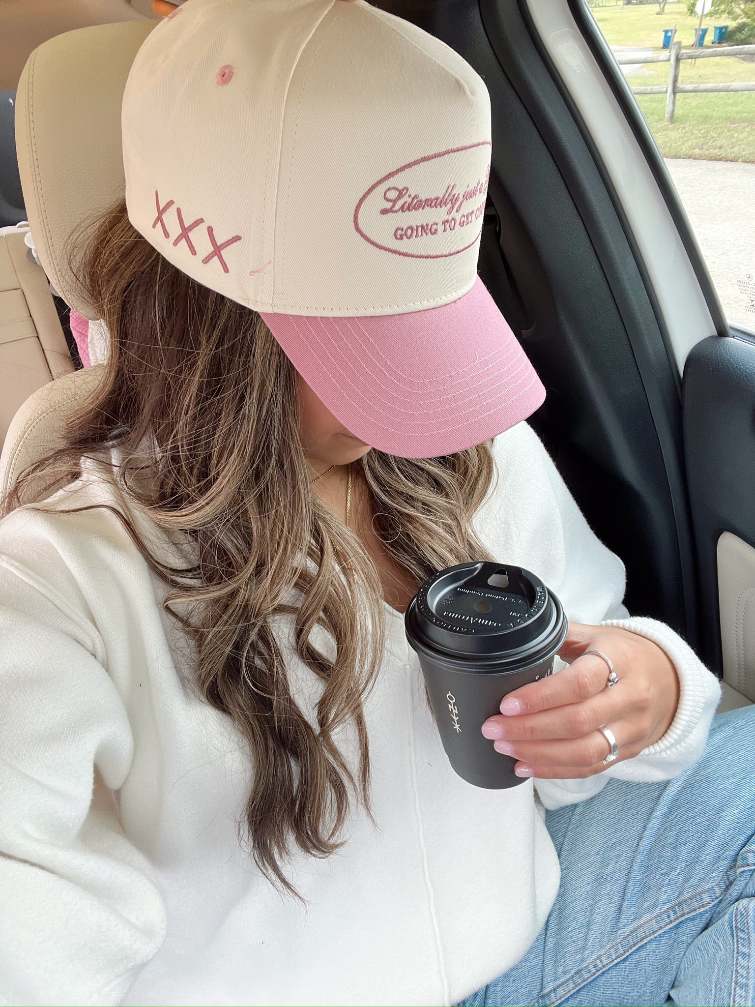 Literally Just a Girl - Mauve Vintage Trucker Hat - Shop LINNY CO