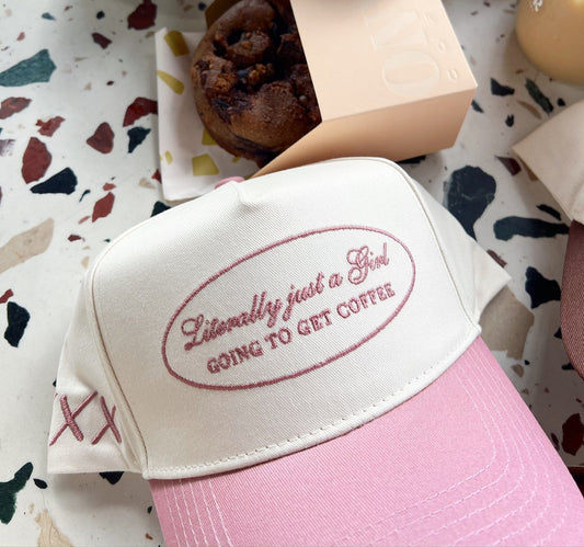 Literally Just a Girl - Mauve Vintage Trucker Hat - Shop LINNY CO