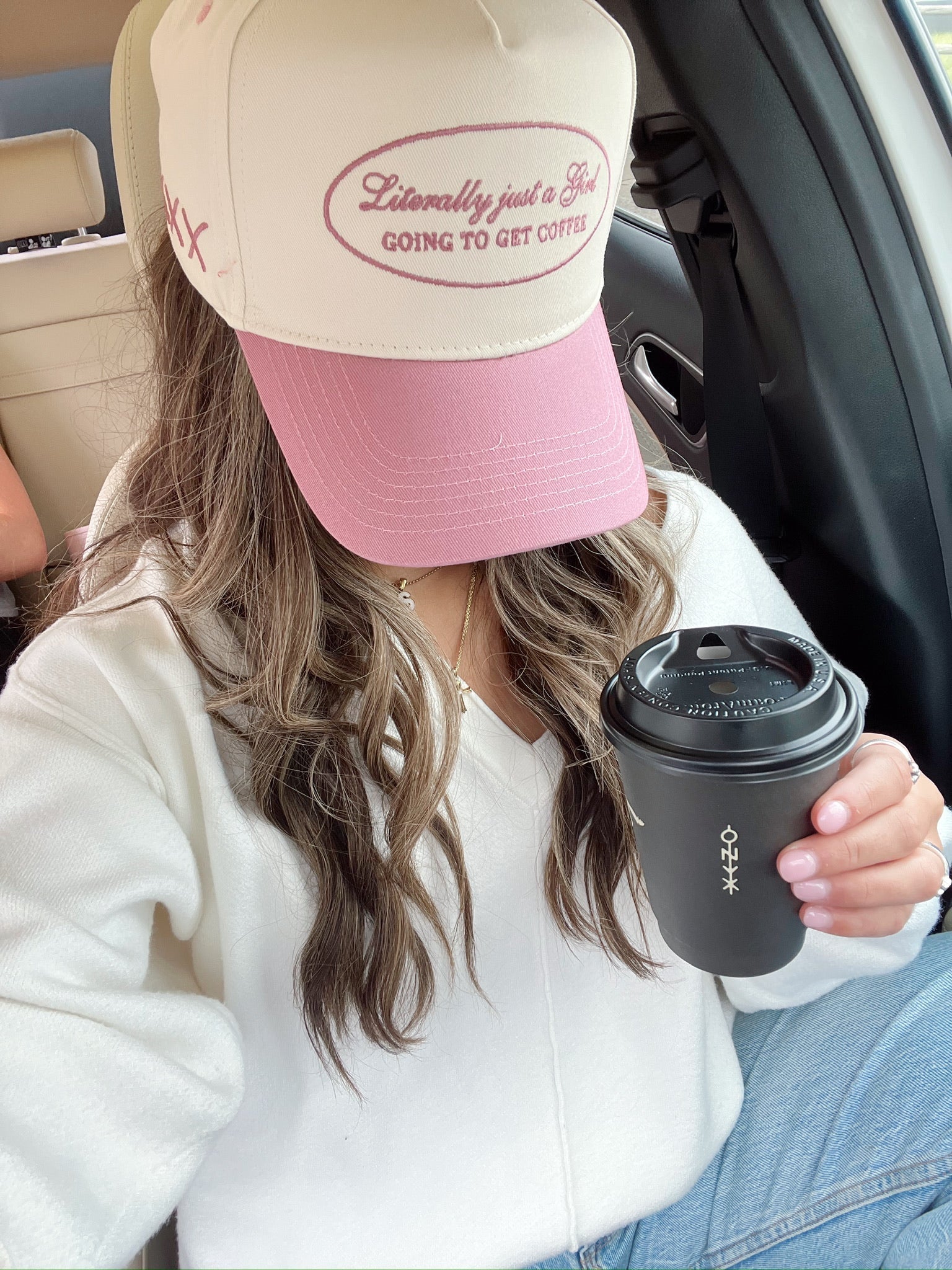 Literally Just a Girl - Mauve Vintage Trucker Hat - Shop LINNY CO