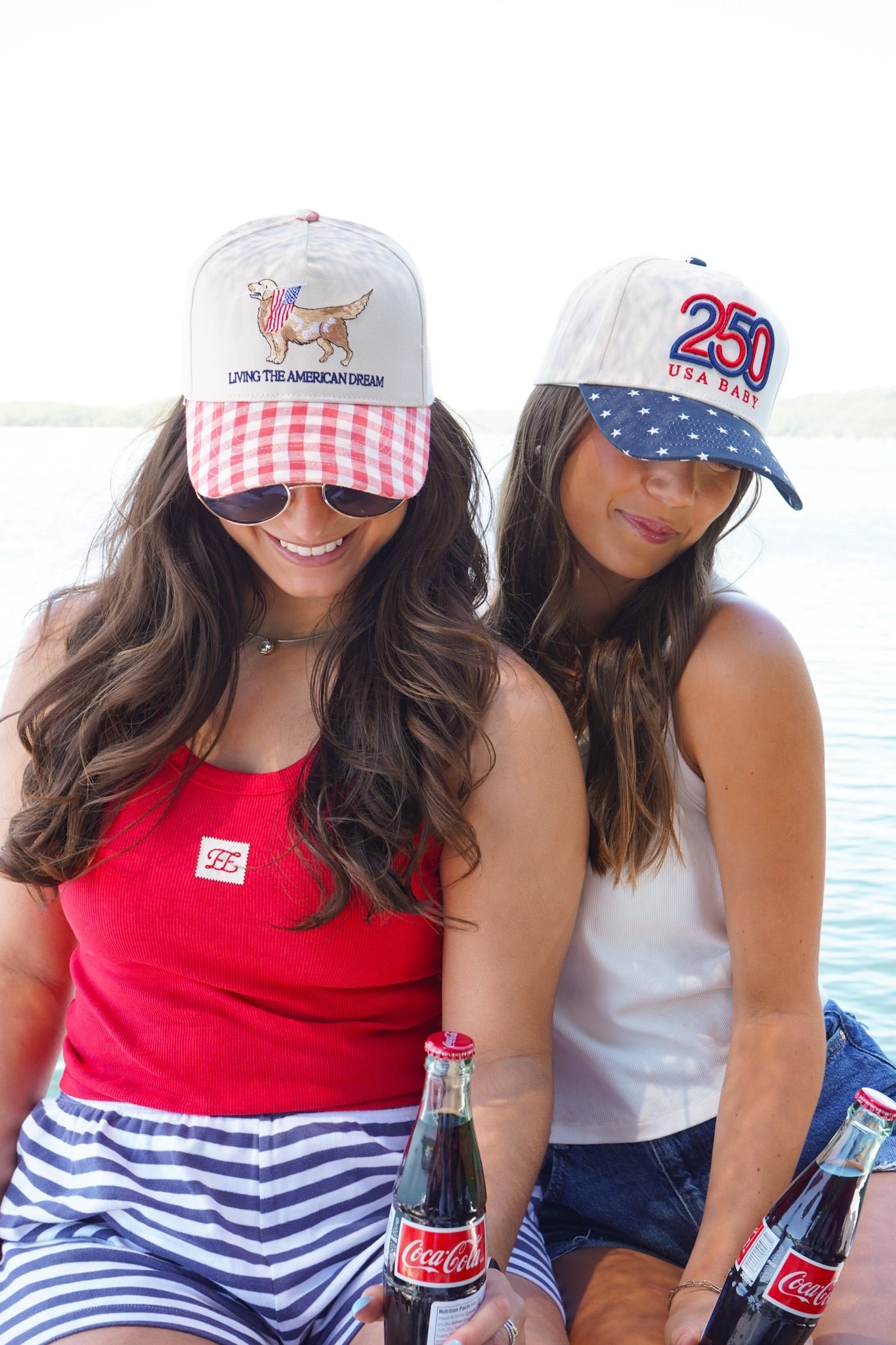 Living The American Dream - Red Gingham Hat - Shop LINNY CO