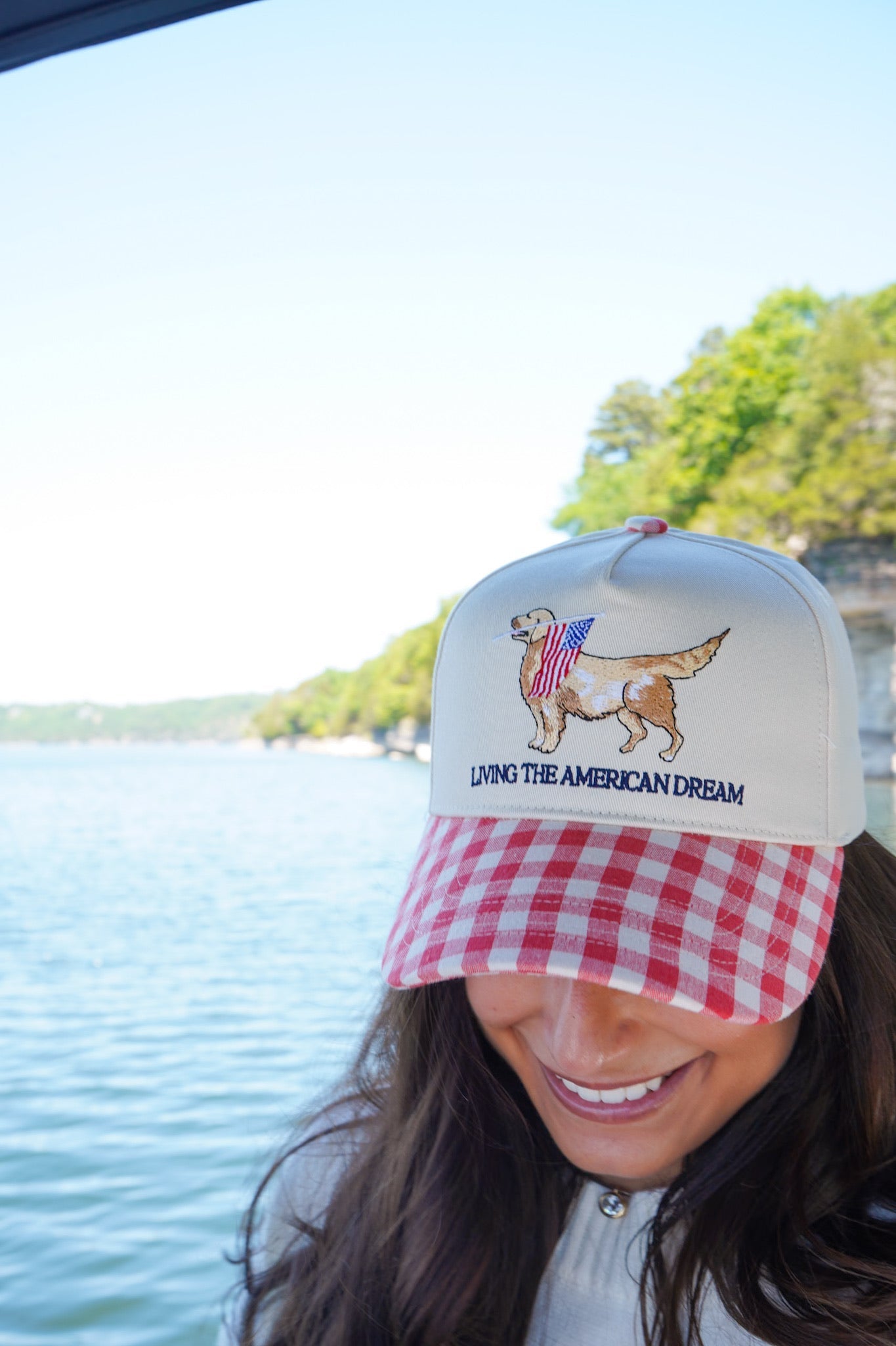 Living The American Dream - Red Gingham Hat - Shop LINNY CO