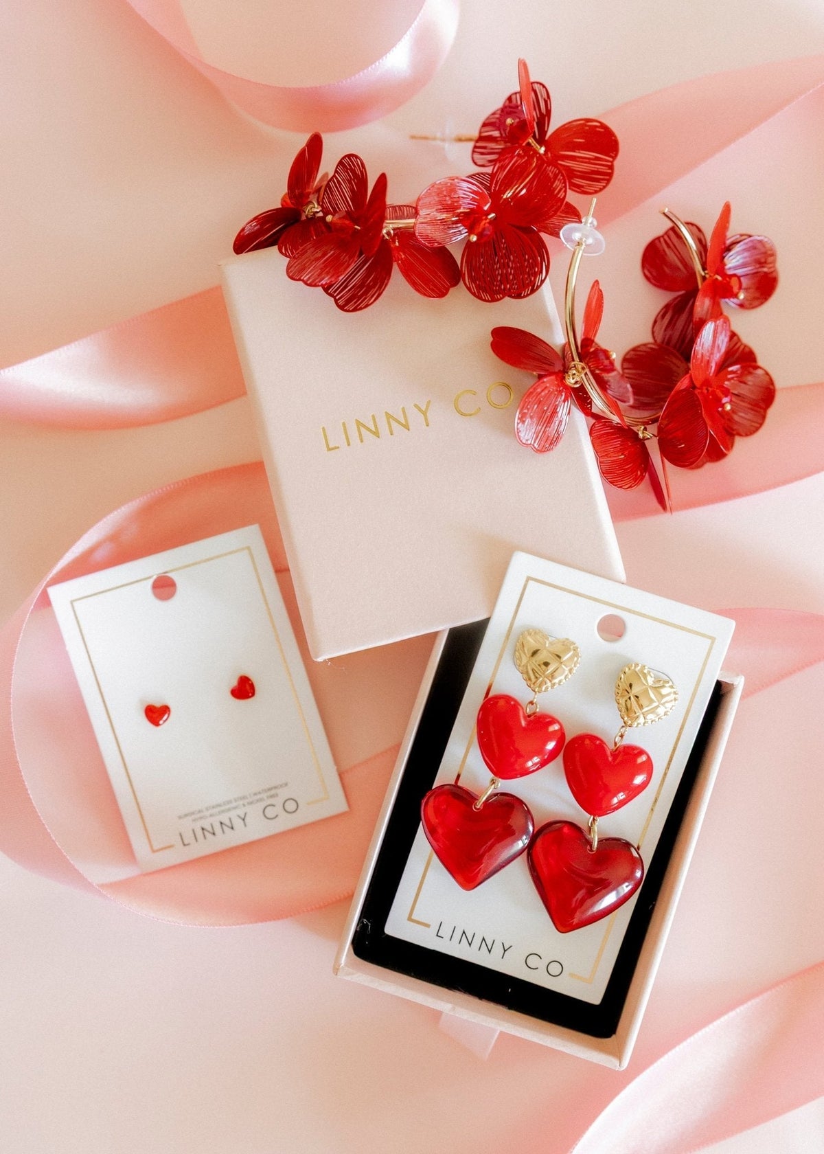 Loiuse Hoop - Red - Shop LINNY CO