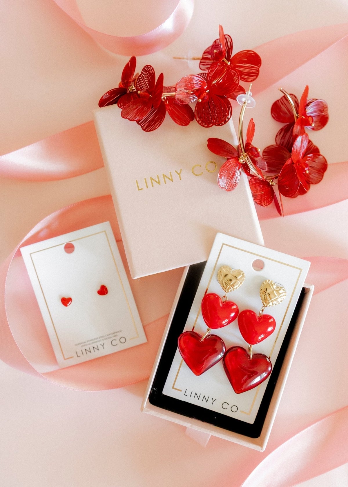 Loiuse Hoop - Red - Shop LINNY CO