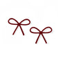 Lola Bow Earrings - Maroon - Shop LINNY CO