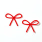 Lola Bow Earrings - True Red - Shop LINNY CO