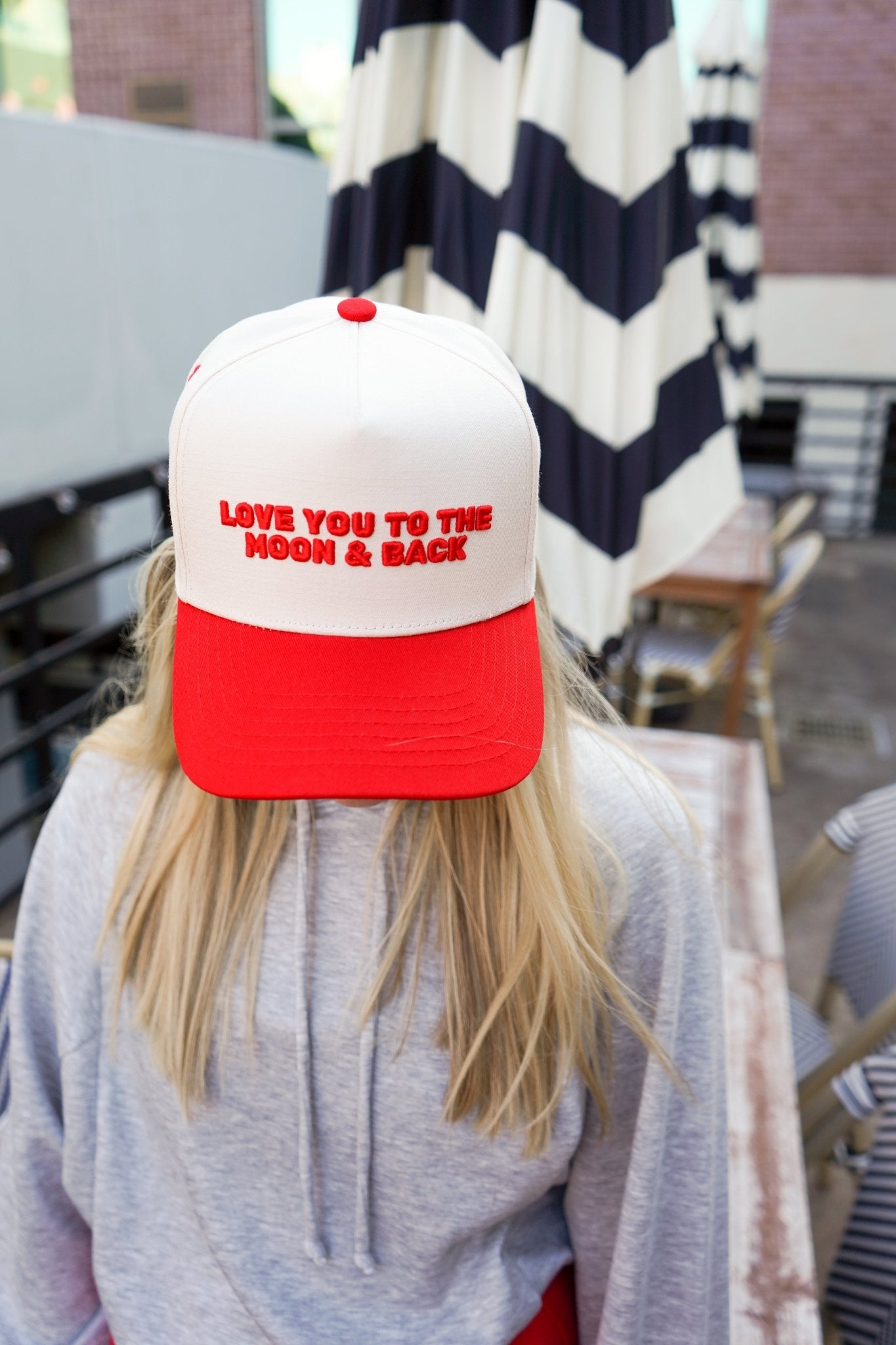 Love you to the Moon - Red Vintage Trucker Hat - Shop LINNY CO