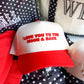 Love you to the Moon - Red Vintage Trucker Hat - Shop LINNY CO