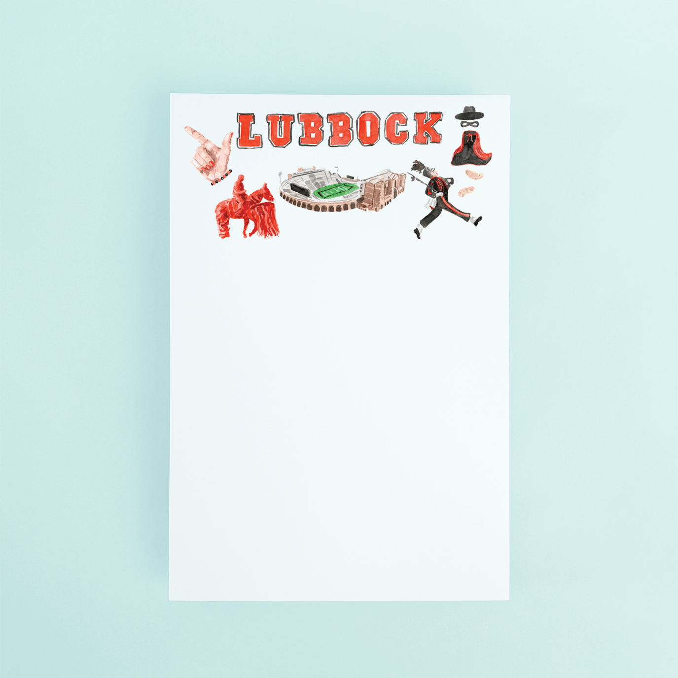 Lubbock Texas Pattern Notepad - Shop LINNY CO