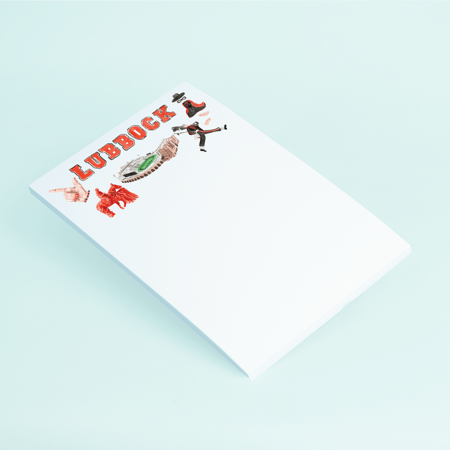 Lubbock Texas Pattern Notepad - Shop LINNY CO