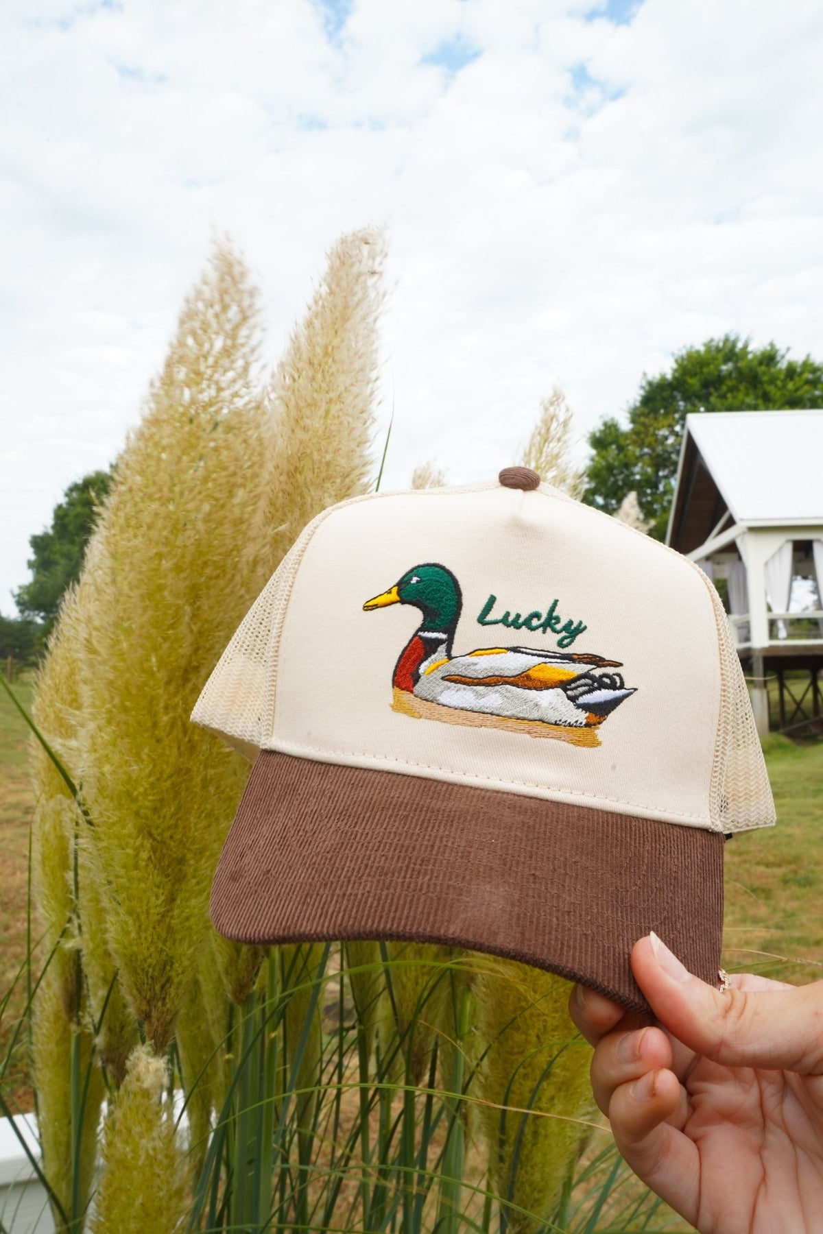 Lucky Duck - Brown Corduroy Trucker Hat - Shop LINNY CO
