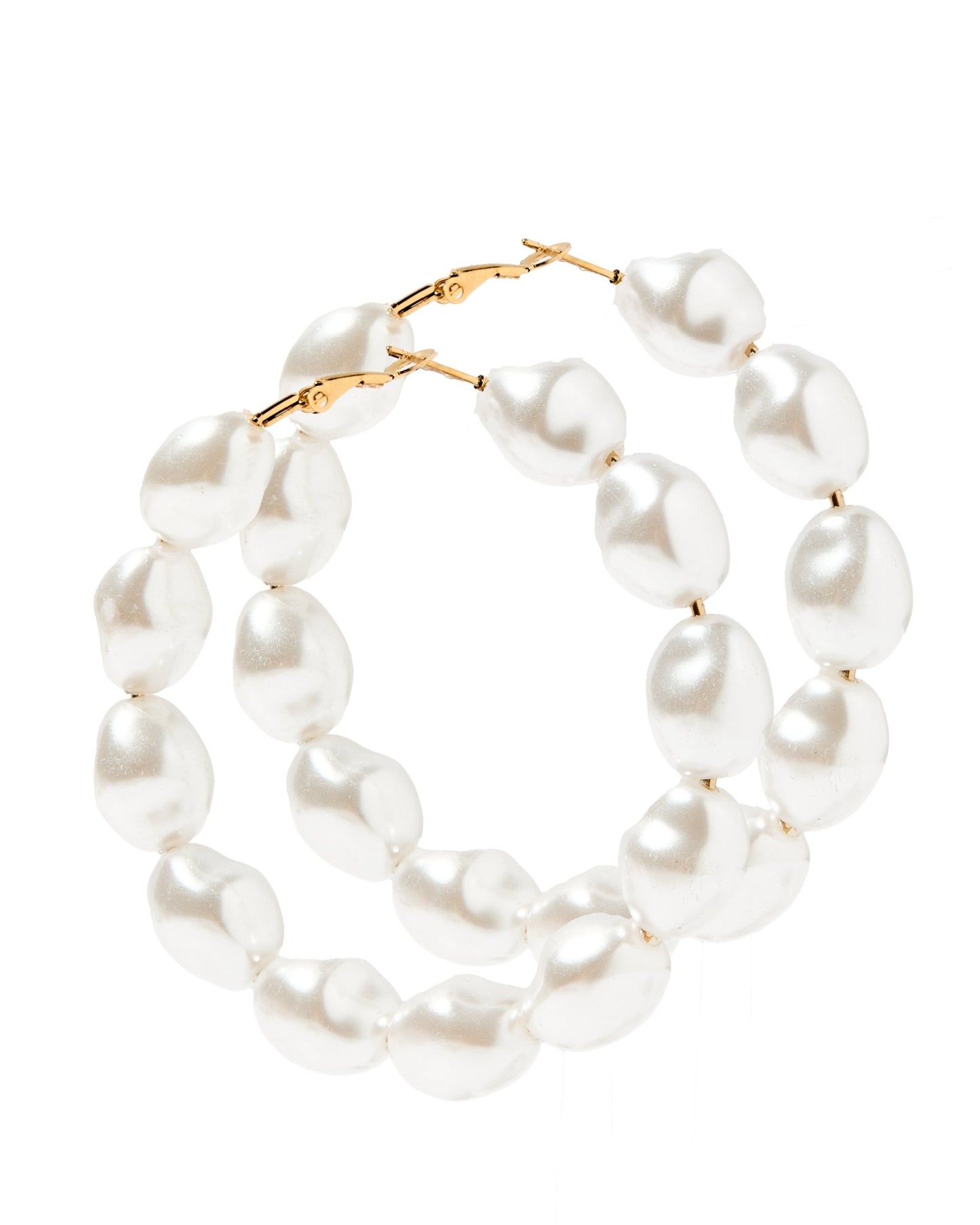 Macy Pearl Hoop Earrings - Shop LINNY CO