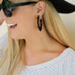 Margo Scallop Hoop Earrings - True Black - Shop LINNY CO
