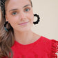 Margo Scallop Hoop Earrings - True Black - Shop LINNY CO