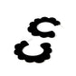 Margo Scallop Hoop Earrings - True Black - Shop LINNY CO