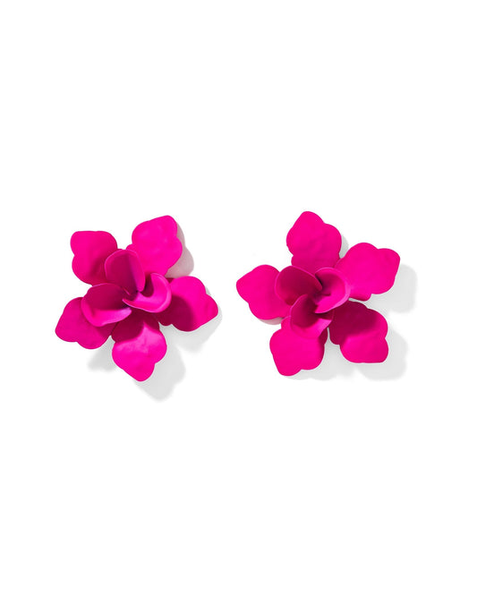 Maxine Statement Earrings - Magenta - Shop LINNY CO